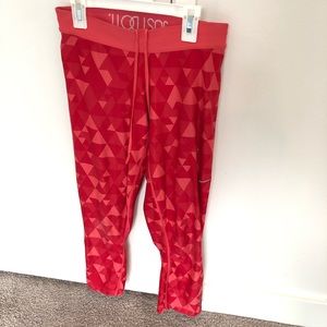Red Nike Yoga Pants